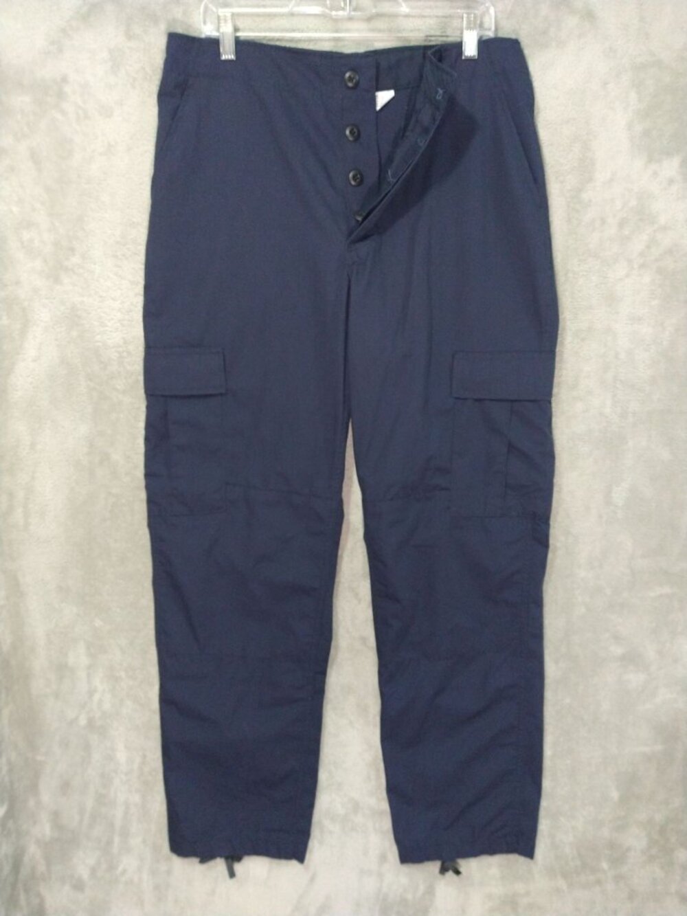 Military Pants Mens Medium Long Blue Cargo Ripstop Straight Uniform Tactical BDU